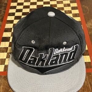 Black and Gray Oakland Cap